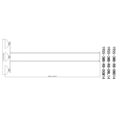 Z Lite Bronte 3 Light 8" Billiard - 1955-3MB-RB 7