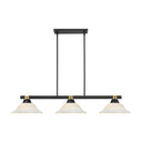 Z Lite Bronte 3 Light 8" Billiard in White Mottle Finish 1