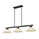 Z Lite Bronte 3 Light 8" Billiard in White Mottle Finish 