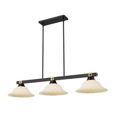 Z Lite Bronte 3 Light 8" Billiard in White Mottle Finish 