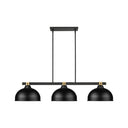 Z Lite Bronte 3 Light 9" Billiard in Matte Black Finish 1