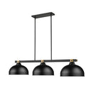 Z Lite Bronte 3 Light 9" Billiard in Matte Black Finish 2
