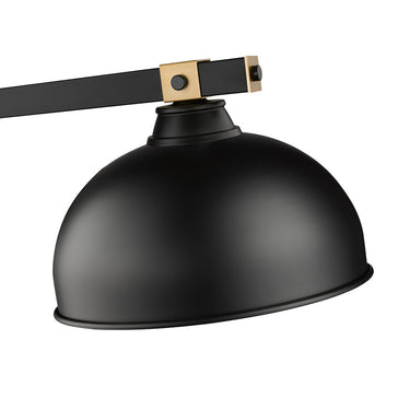 Z Lite Bronte 3 Light 9" Billiard in Matte Black Finish 3