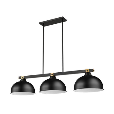 Z Lite Bronte 3 Light 9" Billiard in Matte Black Finish 4