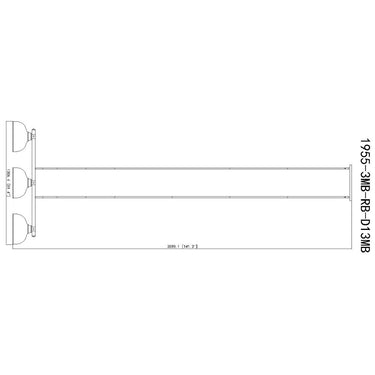 Z Lite Bronte 3 Light 9" Billiard in Matte Black Finish 6