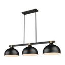 Z Lite Bronte 3 Light 9" Billiard in Matte Black Finish 