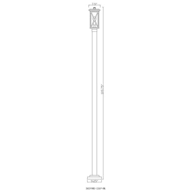 Z Lite Brookside 1 Light 109" Outdoor Post Mounted Fixture 5