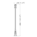 Z Lite Brookside 1 Light 110" Outdoor Post Mounted Fixture 5