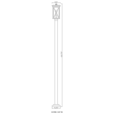 Z Lite Brookside 1 Light 112" Outdoor Post Mounted Fixture 5