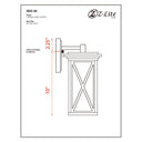 Z Lite Brookside 1 Light 12" Outdoor Wall Light 7