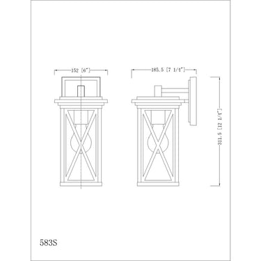 Z Lite Brookside 1 Light 12" Outdoor Wall Light 8