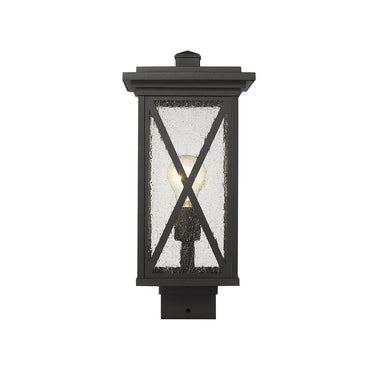 Z Lite Brookside 1 Light 15" Outdoor Post Mount Fixture 1