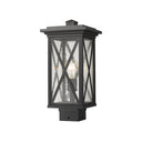Z Lite Brookside 1 Light 15" Outdoor Post Mount Fixture 