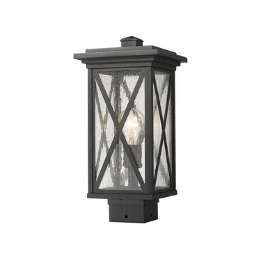 Z Lite Brookside 1 Light 15" Outdoor Post Mount Fixture 
