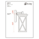 Z Lite Brookside 1 Light 15" Outdoor Wall Light 7