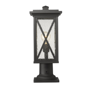 Z Lite Brookside 1 Light 18" Outdoor Pier Mounted Fixture - 583PHMR-533PM-BK 1