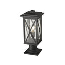 Z Lite Brookside 1 Light 18" Outdoor Pier Mounted Fixture - 583PHMR-533PM-BK 2