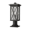 Z Lite Brookside 1 Light 18" Outdoor Pier Mounted Fixture - 583PHMR-533PM-BK 4