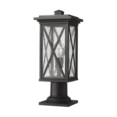 Z Lite Brookside 1 Light 18" Outdoor Pier Mounted Fixture - 583PHMR-533PM-BK 4