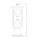 Z Lite Brookside 1 Light 18" Outdoor Pier Mounted Fixture - 583PHMR-533PM-BK 7