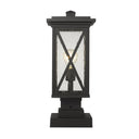 Z Lite Brookside 1 Light 18" Outdoor Pier Mounted Fixture - 583PHMS-SQPM-BK 1