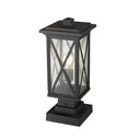Z Lite Brookside 1 Light 18" Outdoor Pier Mounted Fixture - 583PHMS-SQPM-BK 2