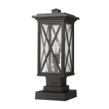 Z Lite Brookside 1 Light 18" Outdoor Pier Mounted Fixture - 583PHMS-SQPM-BK 4