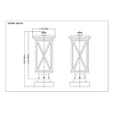 Z Lite Brookside 1 Light 18" Outdoor Pier Mounted Fixture - 583PHMS-SQPM-BK 7