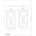 Z Lite Brookside 1 Light 18" Outdoor Post Mount Fixture 5