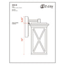 Z Lite Brookside 1 Light 18" Outdoor Wall Light 7