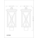 Z Lite Brookside 1 Light 19" Outdoor Post Mount Fixture 5