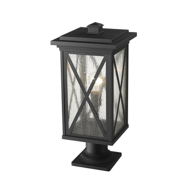 Z Lite Brookside 1 Light 21" Outdoor Pier Mounted Fixture - 583PHBR-533PM-BK 2