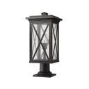 Z Lite Brookside 1 Light 21" Outdoor Pier Mounted Fixture - 583PHBR-533PM-BK 4