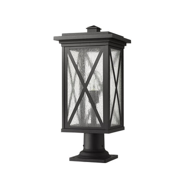 Z Lite Brookside 1 Light 21" Outdoor Pier Mounted Fixture - 583PHBR-533PM-BK 4