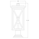 Z Lite Brookside 1 Light 21" Outdoor Pier Mounted Fixture - 583PHBR-533PM-BK 7