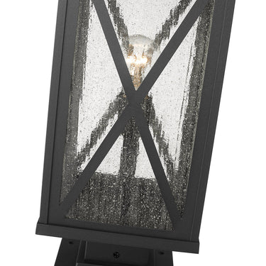 Z Lite Brookside 1 Light 21" Outdoor Pier Mounted Fixture - 583PHBS-SQPM-BK 3