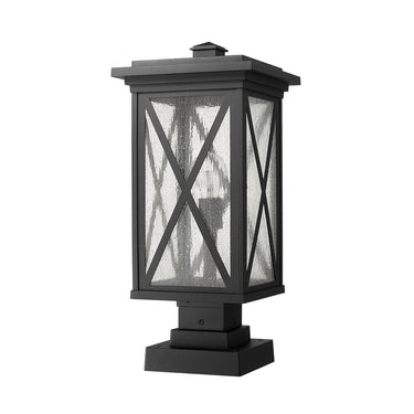 Z Lite Brookside 1 Light 21" Outdoor Pier Mounted Fixture - 583PHBS-SQPM-BK 4