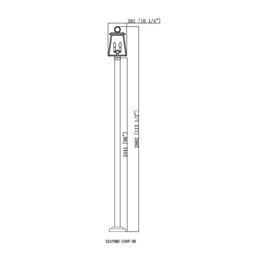 Z Lite Broughton 2 Light 112" Outdoor Post Mounted Fixture 7