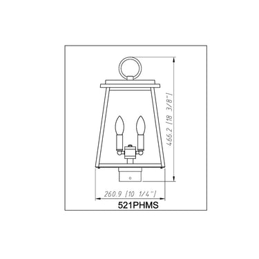 Z Lite Broughton 2 Light 18" Outdoor Post Mount Fixture 5