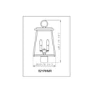 Z Lite Broughton 2 Light 19" Outdoor Post Mount Fixture 5