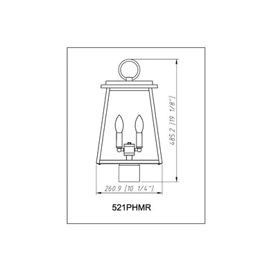 Z Lite Broughton 2 Light 19" Outdoor Post Mount Fixture 5