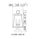 Z Lite Broughton 2 Light 21" Outdoor Pier Mounted Fixture 7