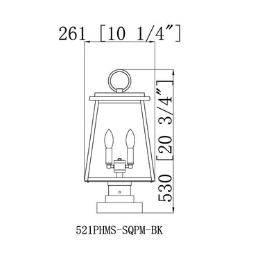 Z Lite Broughton 2 Light 21" Outdoor Pier Mounted Fixture 7