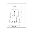 Z Lite Broughton 4 Light 19" Outdoor Chain Mount Ceiling Fixture 7