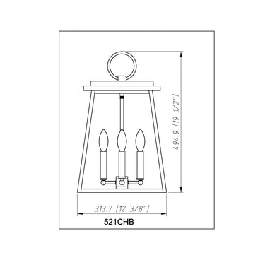 Z Lite Broughton 4 Light 19" Outdoor Chain Mount Ceiling Fixture 7