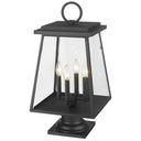 Z Lite Broughton 4 Light 24" Outdoor Pier Mounted Fixture - 521PHBR-533PM-BK 2