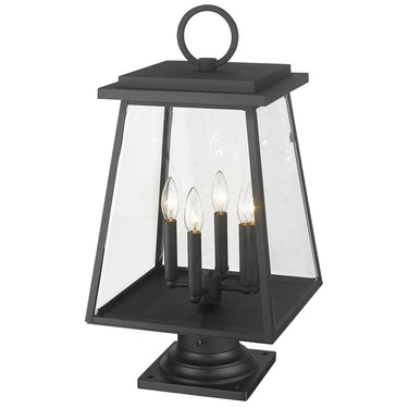 Z Lite Broughton 4 Light 24" Outdoor Pier Mounted Fixture - 521PHBR-533PM-BK 2