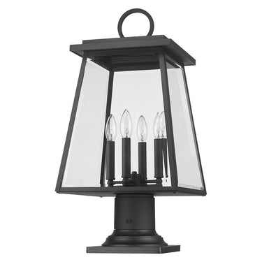 Z Lite Broughton 4 Light 24" Outdoor Pier Mounted Fixture - 521PHBR-533PM-BK 4