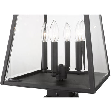 Z Lite Broughton 4 Light 24" Outdoor Pier Mounted Fixture - 521PHBS-SQPM-BK 3
