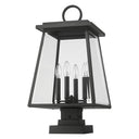 Z Lite Broughton 4 Light 24" Outdoor Pier Mounted Fixture - 521PHBS-SQPM-BK 4